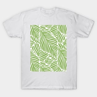 Green Foliage Pattern T-Shirt